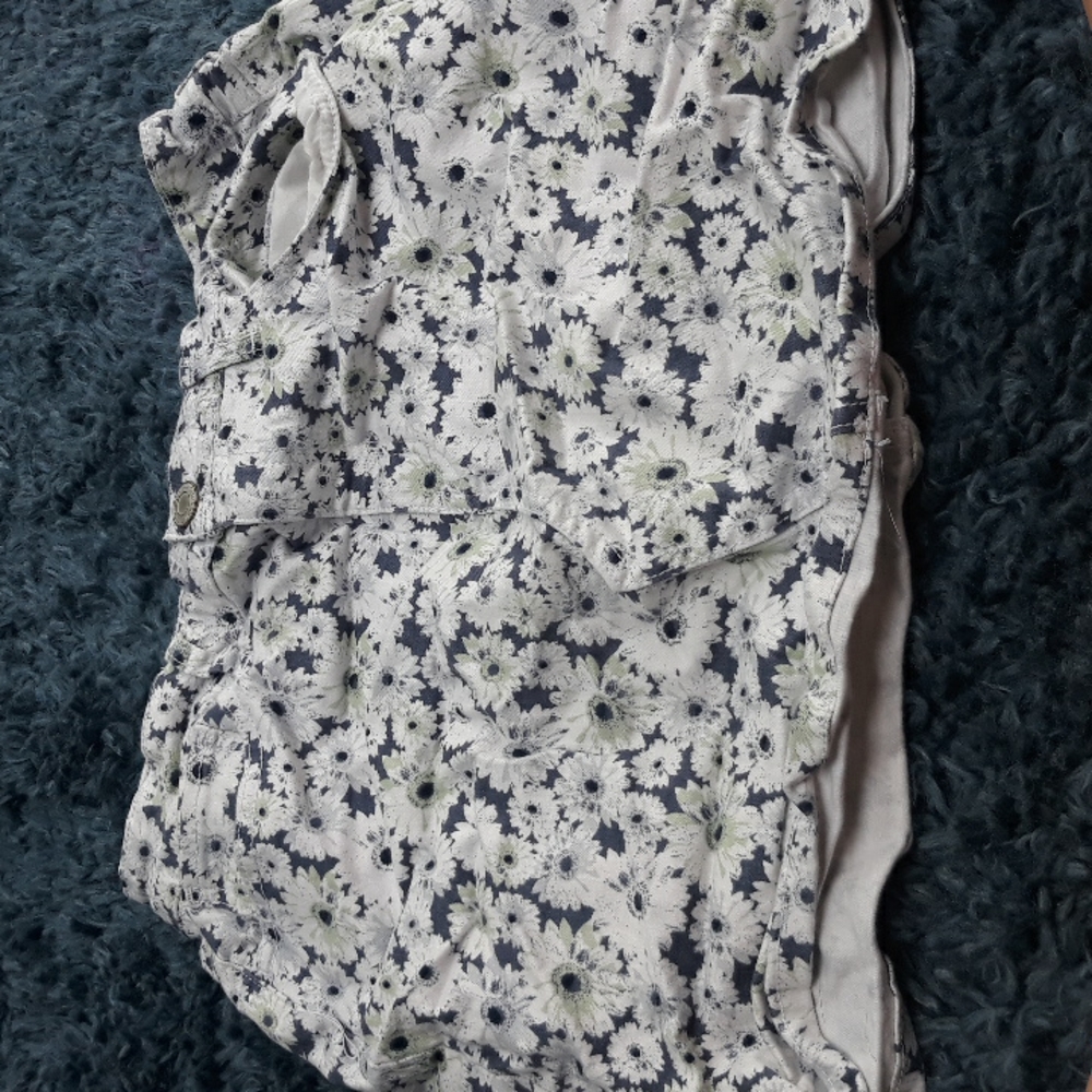 Flower design Jean skirt